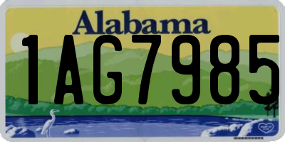 AL license plate 1AG7985