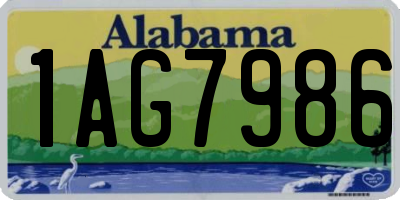 AL license plate 1AG7986