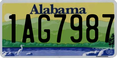 AL license plate 1AG7987