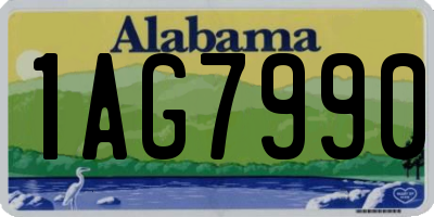 AL license plate 1AG7990