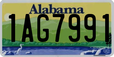 AL license plate 1AG7991