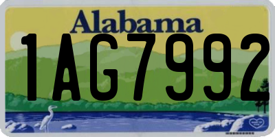 AL license plate 1AG7992