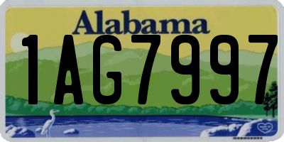 AL license plate 1AG7997