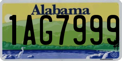 AL license plate 1AG7999