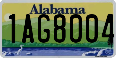 AL license plate 1AG8004