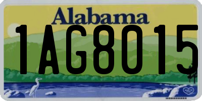 AL license plate 1AG8015