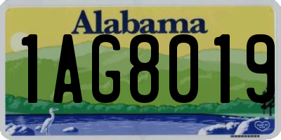 AL license plate 1AG8019