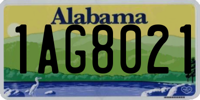 AL license plate 1AG8021