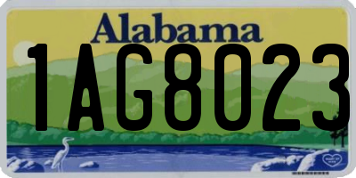 AL license plate 1AG8023