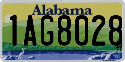 AL license plate 1AG8028