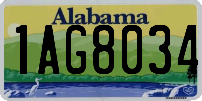 AL license plate 1AG8034