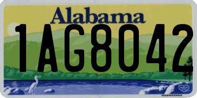 AL license plate 1AG8042
