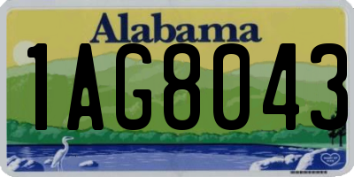 AL license plate 1AG8043