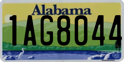 AL license plate 1AG8044