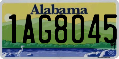 AL license plate 1AG8045