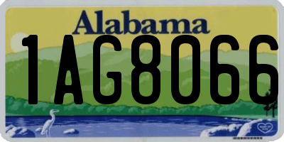 AL license plate 1AG8066