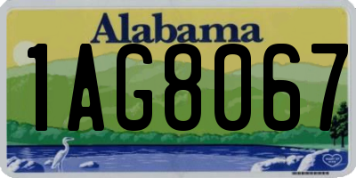 AL license plate 1AG8067