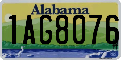 AL license plate 1AG8076