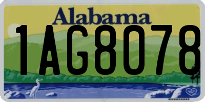 AL license plate 1AG8078