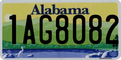AL license plate 1AG8082