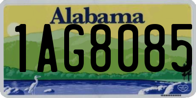 AL license plate 1AG8085