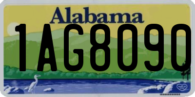 AL license plate 1AG8090