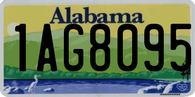 AL license plate 1AG8095