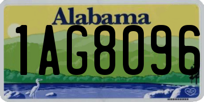 AL license plate 1AG8096