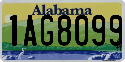 AL license plate 1AG8099