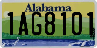 AL license plate 1AG8101