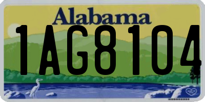 AL license plate 1AG8104