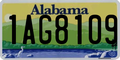 AL license plate 1AG8109