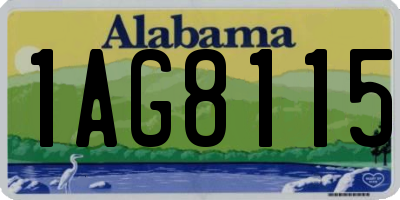 AL license plate 1AG8115