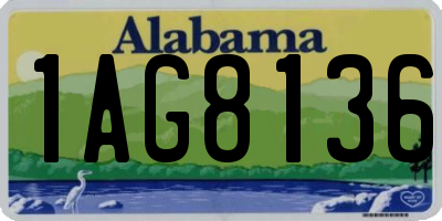 AL license plate 1AG8136