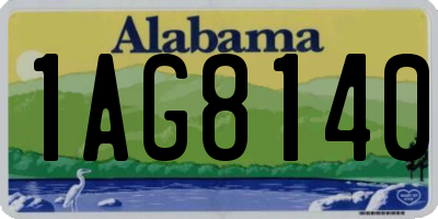 AL license plate 1AG8140