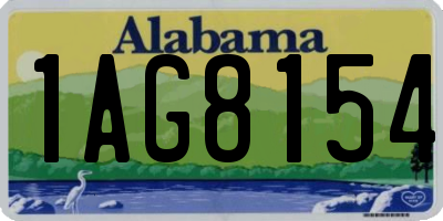 AL license plate 1AG8154