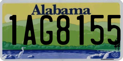 AL license plate 1AG8155