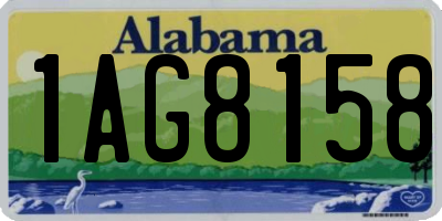 AL license plate 1AG8158