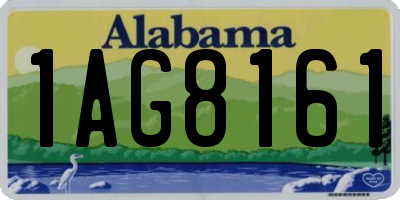 AL license plate 1AG8161