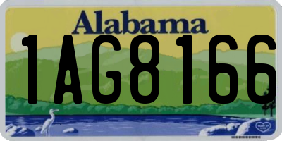 AL license plate 1AG8166