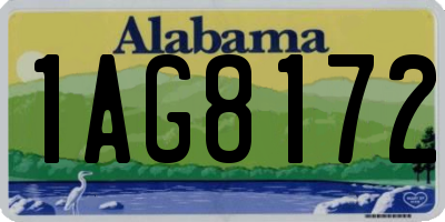 AL license plate 1AG8172