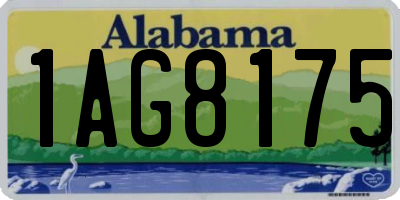 AL license plate 1AG8175