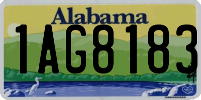 AL license plate 1AG8183