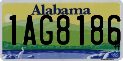 AL license plate 1AG8186