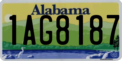 AL license plate 1AG8187