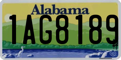 AL license plate 1AG8189