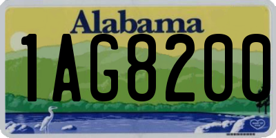 AL license plate 1AG8200