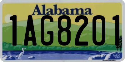 AL license plate 1AG8201