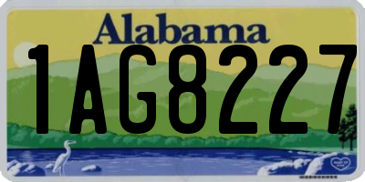 AL license plate 1AG8227