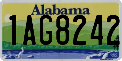 AL license plate 1AG8242